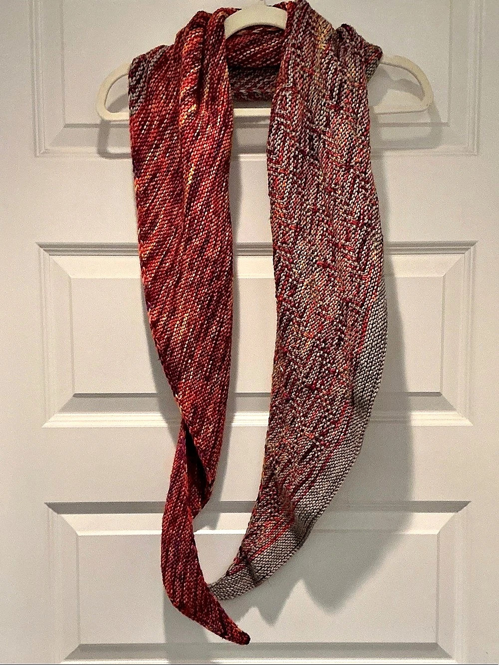 Red & Gray Geometric Scarf - Picture 2 of 5